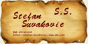 Stefan Šuvaković vizit kartica